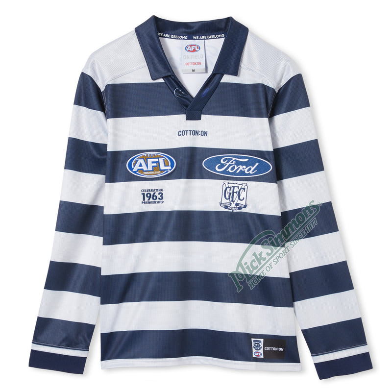 Geelong Cats 2023 Men's Retro Long Sleeve Jersey AFL Guernsey - new