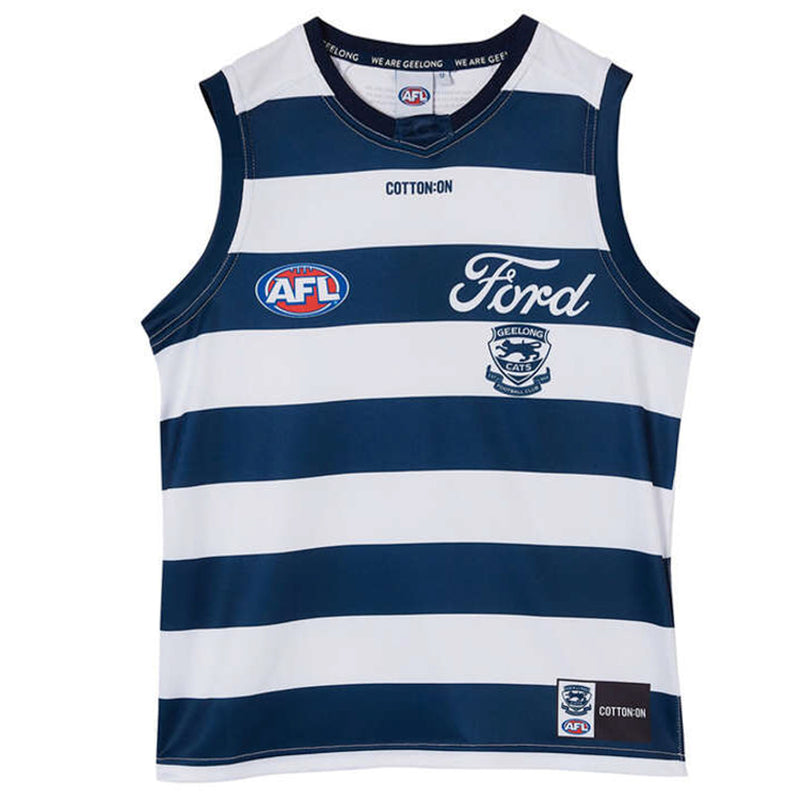 Geelong Cats 2024 Kids Home Jersey AFL Guernsey by Cotton On - new