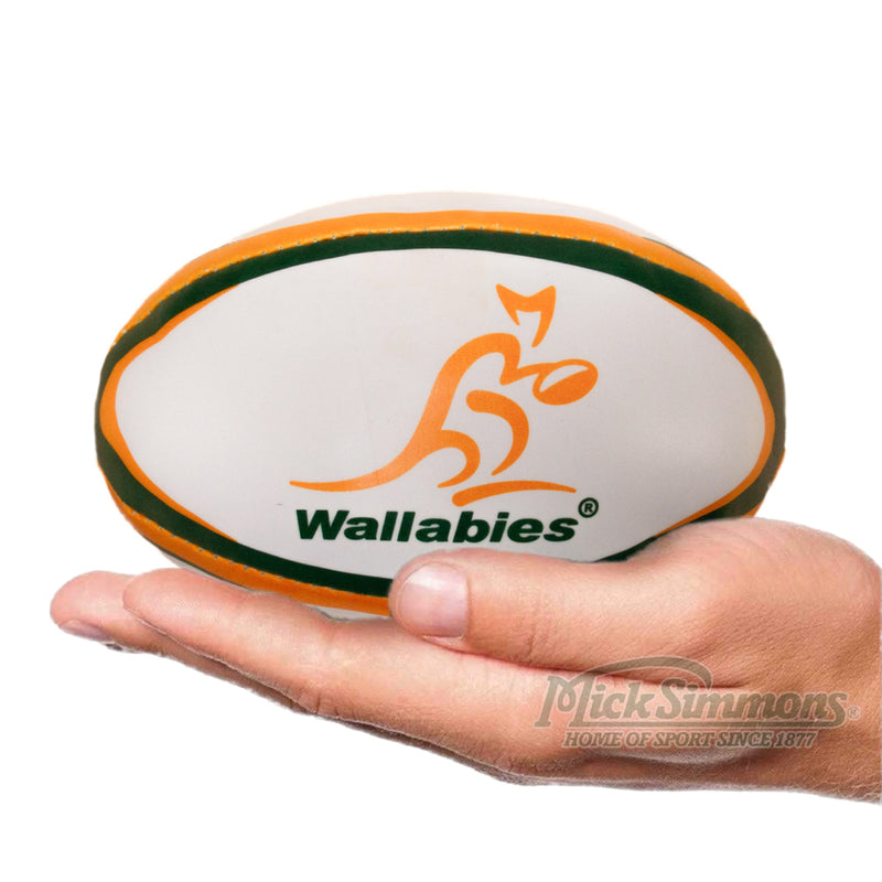 Gilbert Wallabies Australian Rugby Kids & Toddlers Union Mini Sponge Ball - new