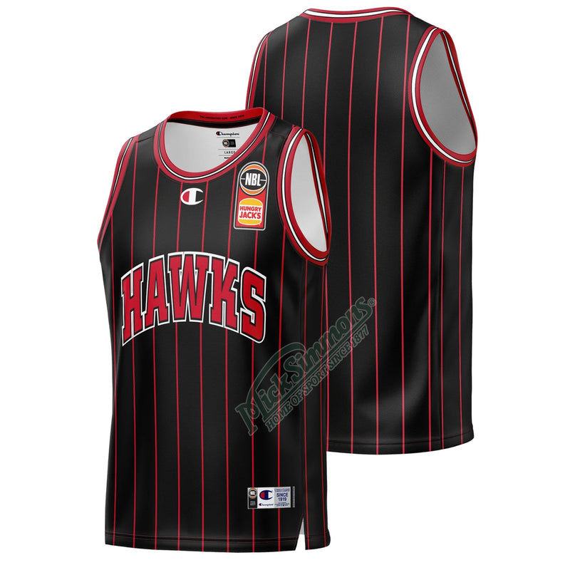 Illawarra Hawks 2023/24 Authentic Crew Neck Mens Home Jersey NBL Basketball by Champion - new