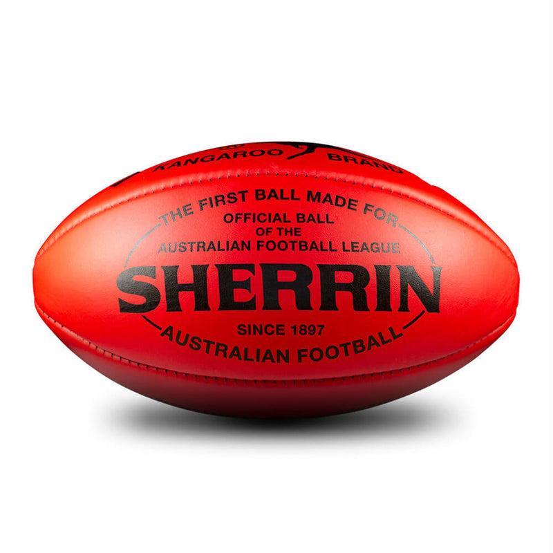 Sherrin Official AFL Kangaroo Brand KB Leather Ball Box Size 5 - Reza - new