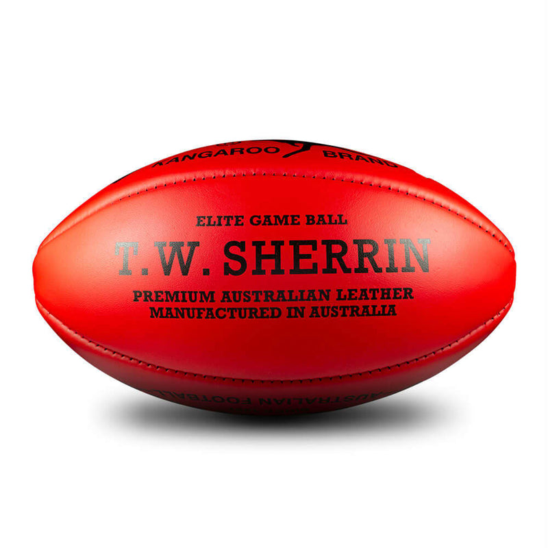 Sherrin Official AFL Kangaroo Brand KB Leather Ball Box Size 5 - Reza - new