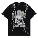 Las Vegas Raiders Team Helmet Lightning Adult T-Shirt NFL by Majestic - new