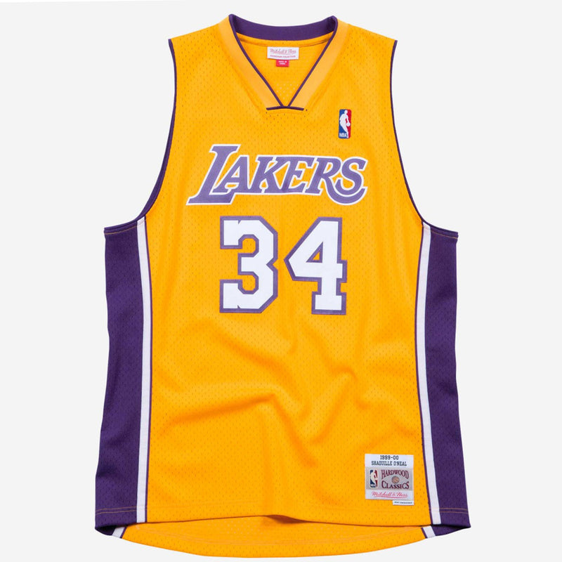 Los Angeles LA Lakers 1999-00 Lakers Shaquille O'Neal 34 Hardwood Classics Swingman Alternate Jersey by Mitchell & Ness - new