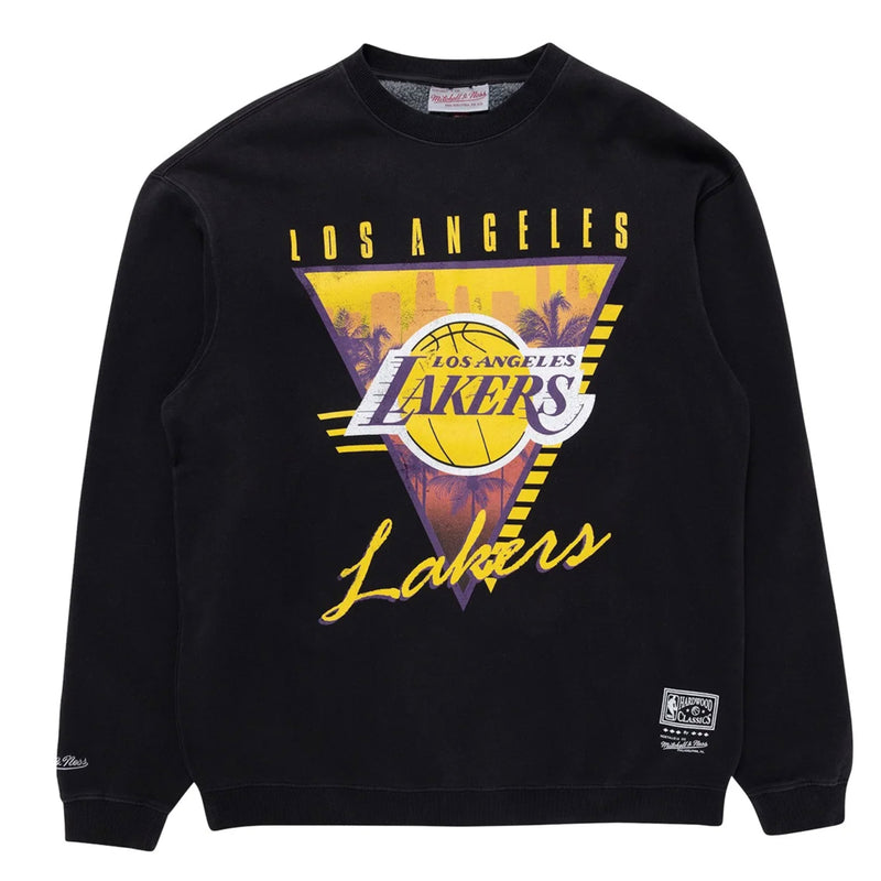 Los Angeles Lakers LOGO Crew Long Sleeve Sweatshirt by Mitchell & Ness - new