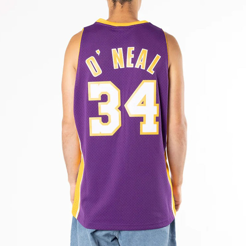 Los Angeles Lakers Shaquille O'Neal 1999-2000 NBA Road Hardwood Classics Swingman Jersey by Mitchell & Ness - new