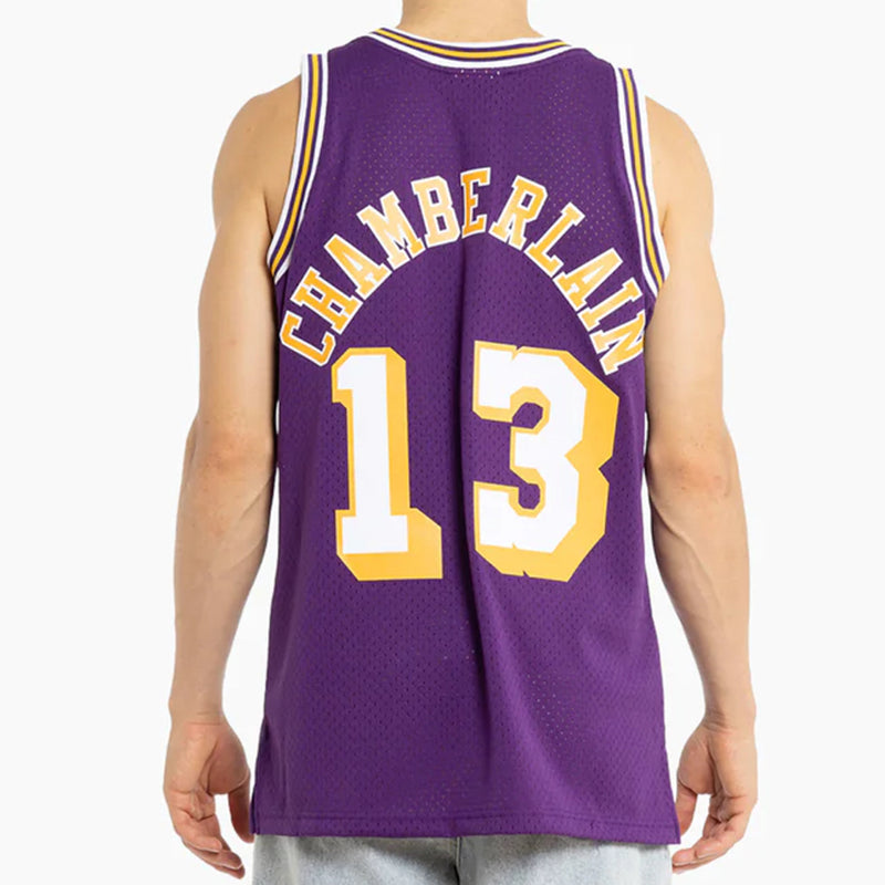 Los Angeles Lakers Wilt Chamberlain 1971-72 Hardwood Classics Swingman Jersey by Mitchell & Ness - new