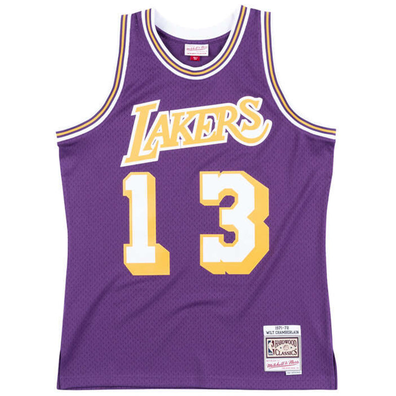 Los Angeles Lakers Wilt Chamberlain 1971-72 Hardwood Classics Swingman Jersey by Mitchell & Ness - new