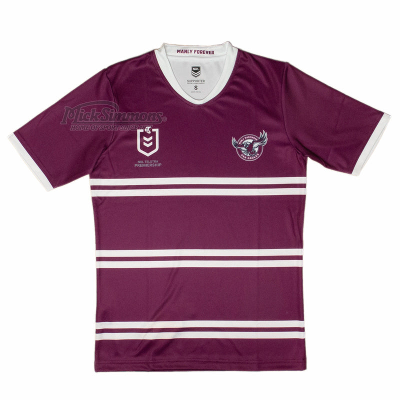 Manly Sea Eagles Kids Home Supporter Jersey NRL Rugby League by Burley Sekem - new