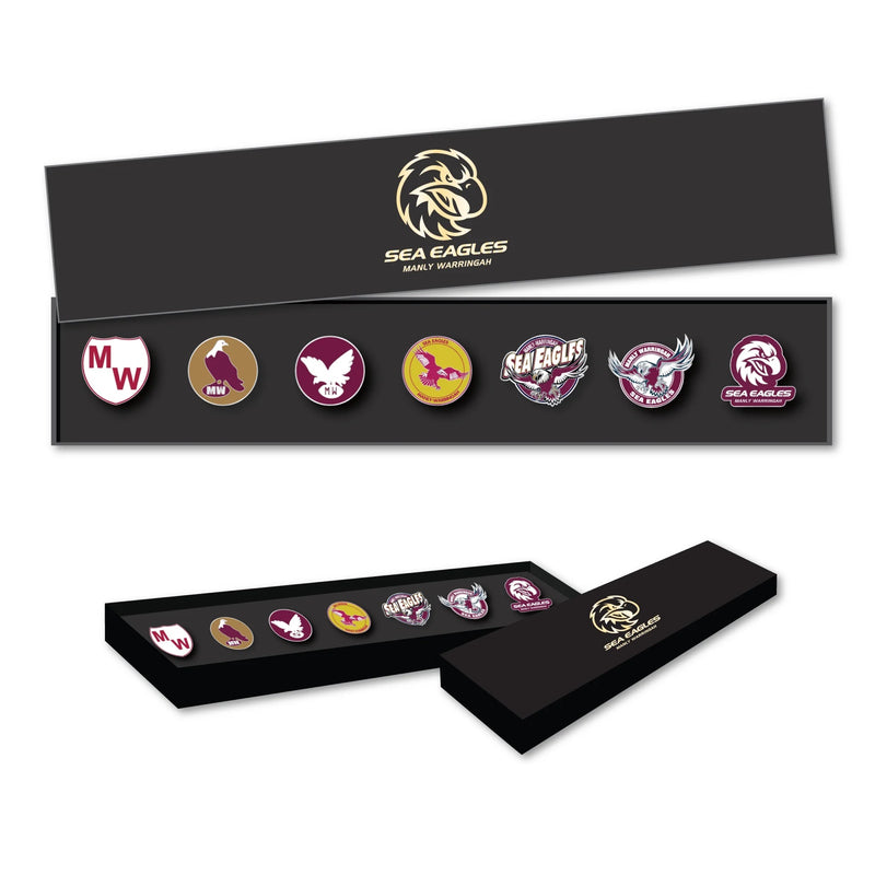 Manly Sea Eagles NRL Evolution Series Collection Set Team Metal Logo Pin Badge