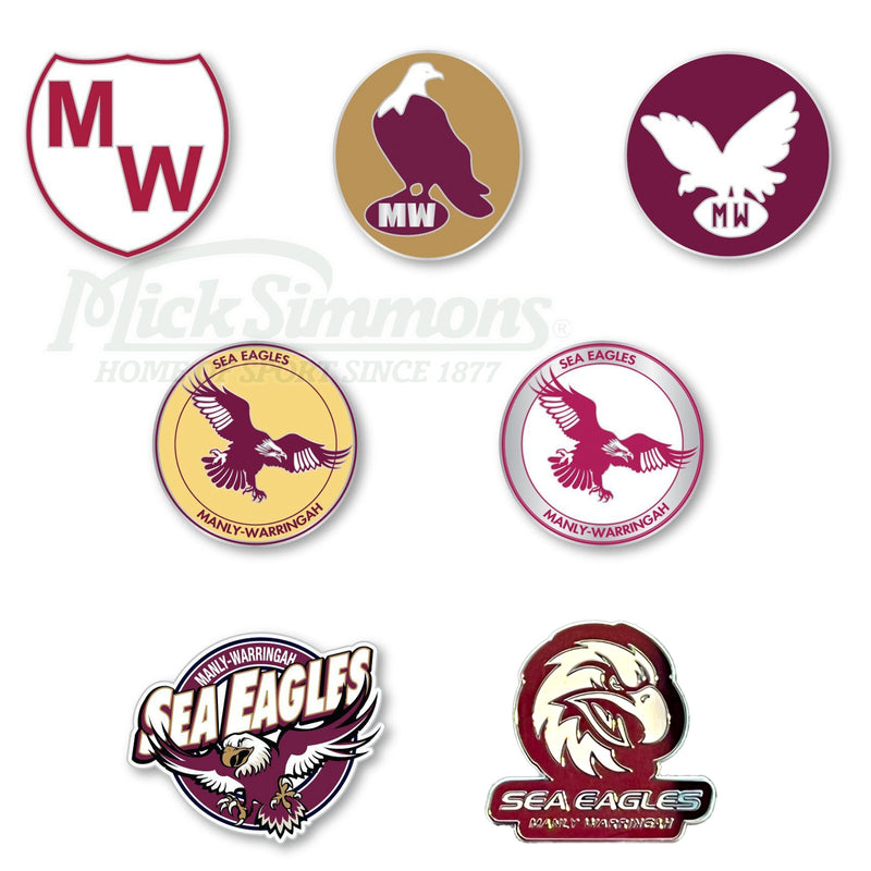 Manly Sea Eagles NRL Evolution Series Collection Set Team Metal Logo Pin Badge - new