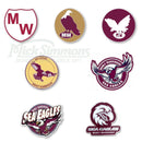 Manly Sea Eagles NRL Evolution Series Collection Set Team Metal Logo Pin Badge - new