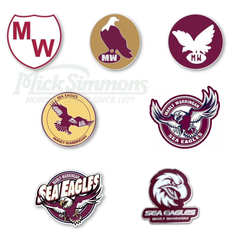 Manly Sea Eagles NRL Evolution Series Collection Set Team Metal Logo Pin Badge