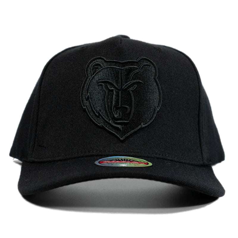 Memphis Grizzlies Black & Black Team Logo Classic Red Adjustable Snapback Cap by Mitchell & Ness - new