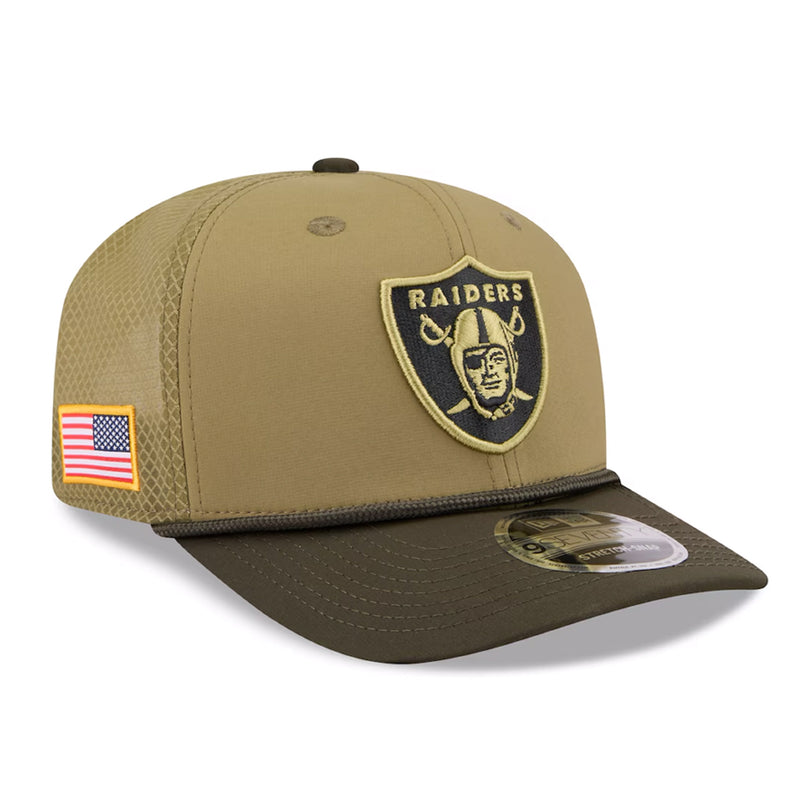Las Vegas Raiders Official 9SEVENTY NFL Salute to Service Trucker Cap Snapback By New Era - new
