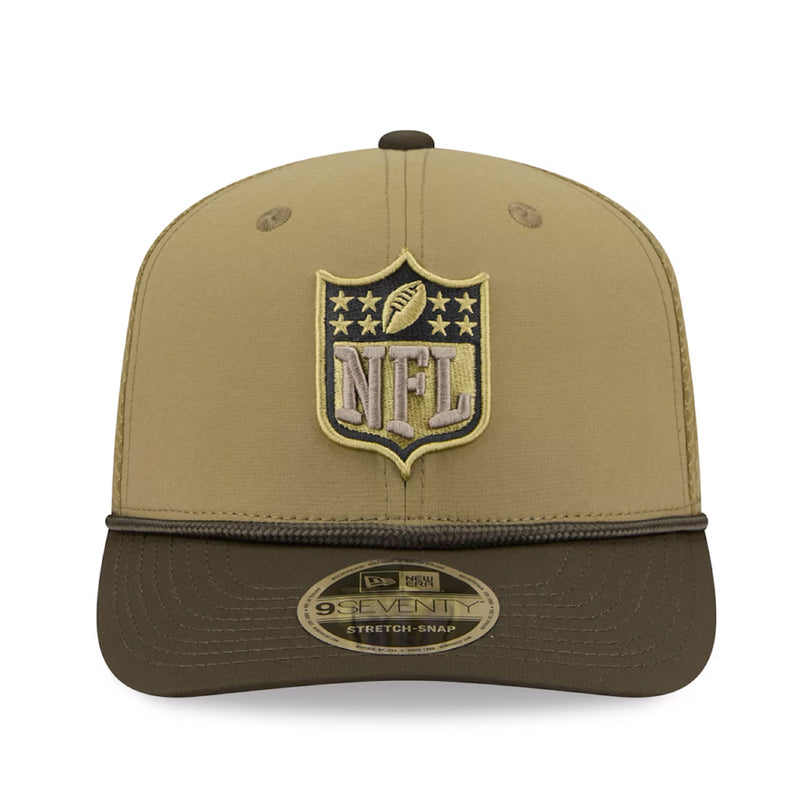 Official NFL Logo 9SEVENTY Salute to Service Trucker Cap Snapback By New Era - new