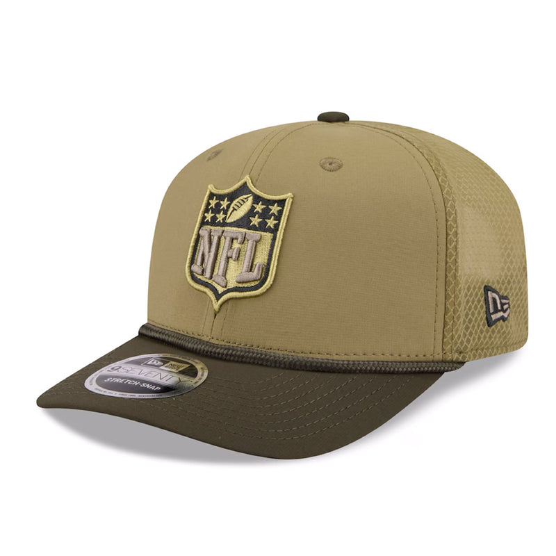 Official NFL Logo 9SEVENTY Salute to Service Trucker Cap Snapback By New Era - new
