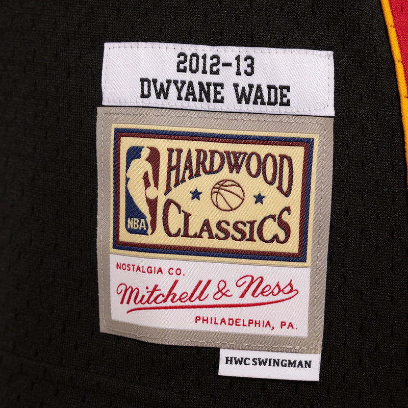 Mitchell & Ness Swingman Dwyane Wade Miami Heat Black 2012-13 Jersey