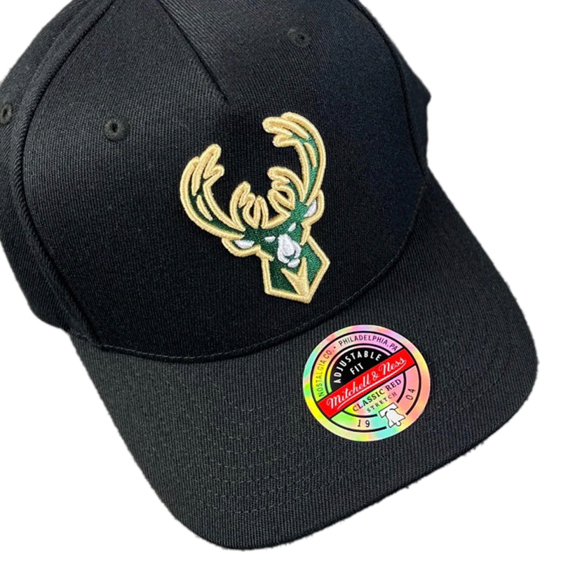 Milwaukee Bucks NBA Logo Classic Red Snapback by Mitchell & Ness - new