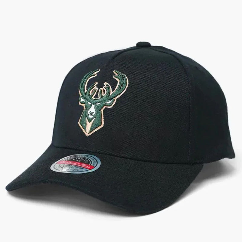 Milwaukee Bucks NBA Logo Classic Red Snapback by Mitchell & Ness - new