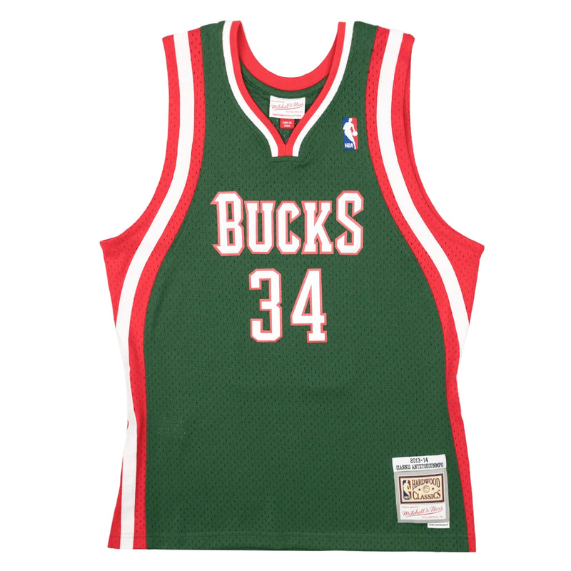 Milwaukee Bucks Road 2013-14 Giannis Antetokounmpo NBA Hardwood Classics Swingman Jersey by Mitchell & Ness - new