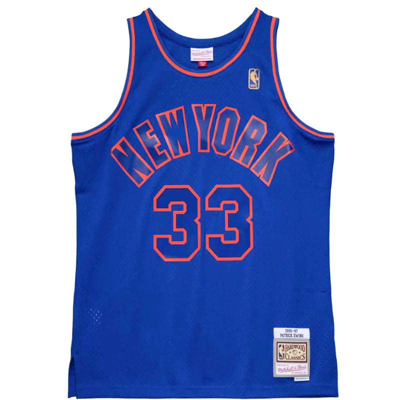 New York Knicks 1996-97 Patrick Ewing Hardwood Classics Swingman Jersey by Mitchell & Ness - new