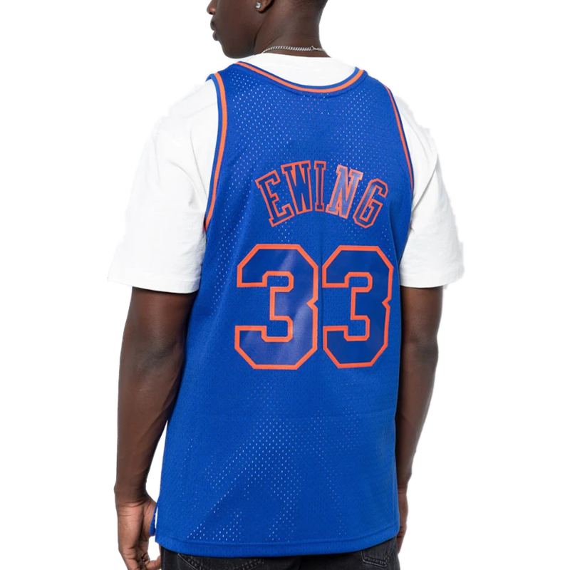 New York Knicks 1996-97 Patrick Ewing Hardwood Classics Swingman Jersey by Mitchell & Ness - new