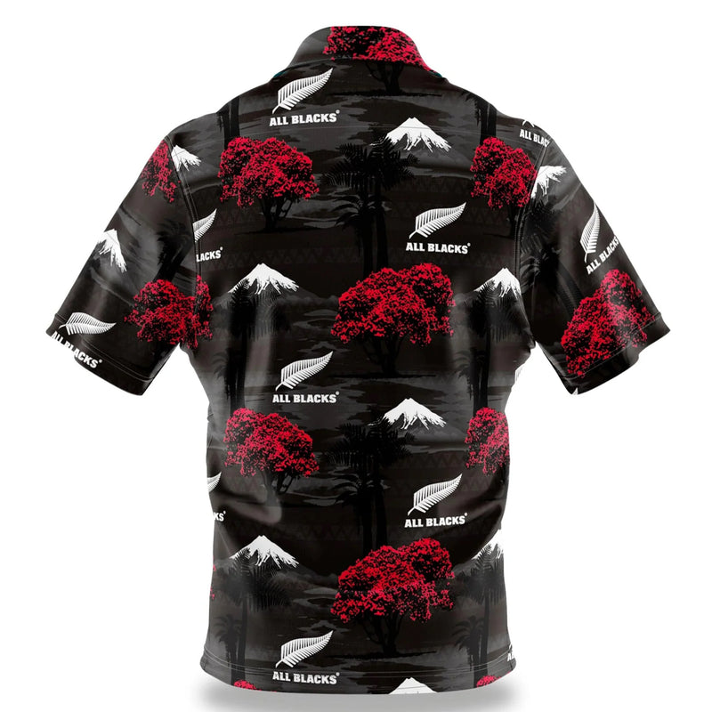 New Zealand all Blacks Hawaiian POHUTUKAWA Style Shirt - new