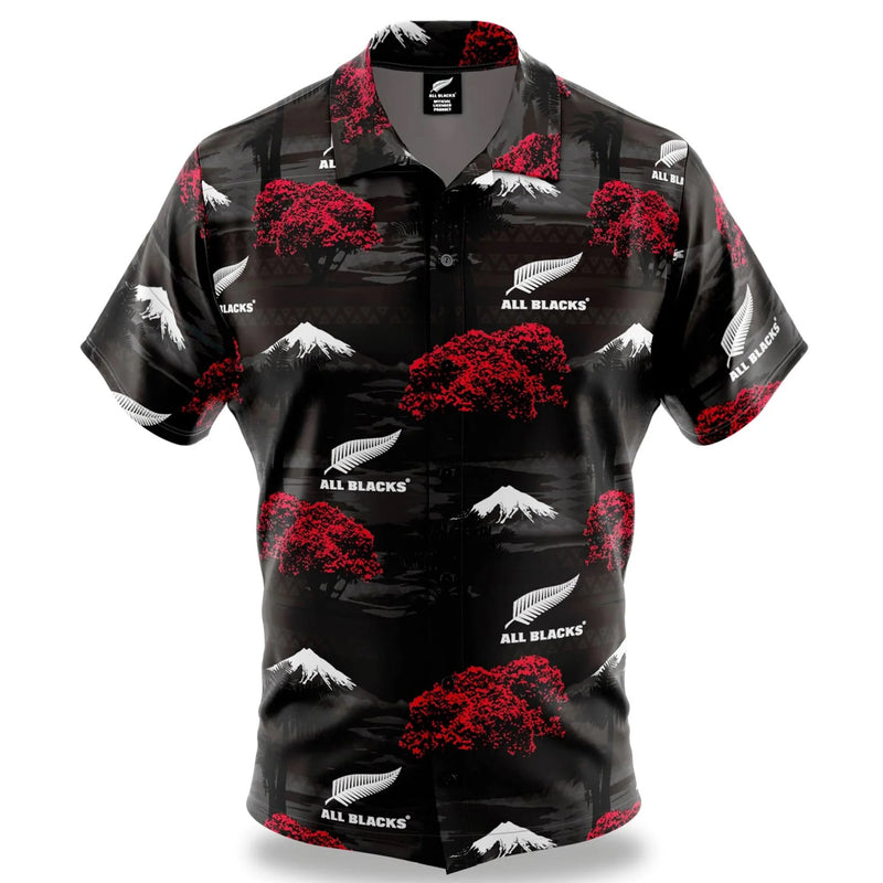 New Zealand all Blacks Hawaiian POHUTUKAWA Style Shirt - new