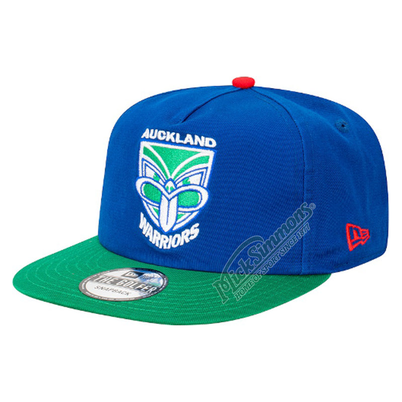 New Zealand Warriors Official GOLFER Retro Flat Cap Snapback Heritage Classic NRL Rugby League By New Era - new