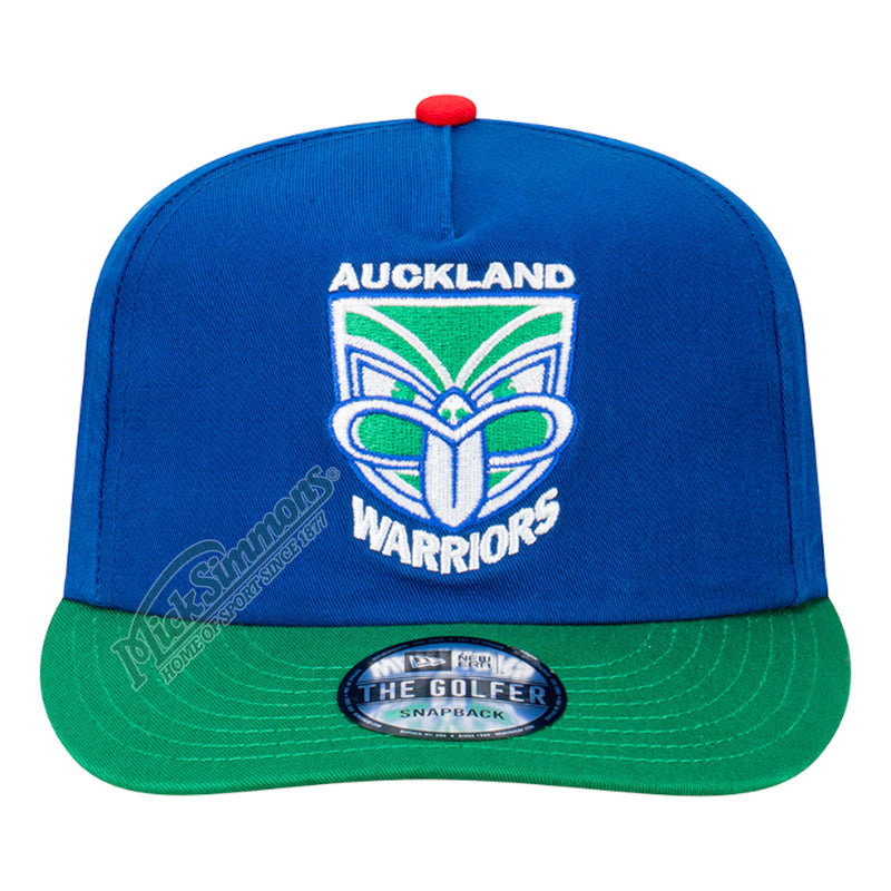 New Zealand Warriors Official GOLFER Retro Flat Cap Snapback Heritage Classic NRL Rugby League By New Era - new