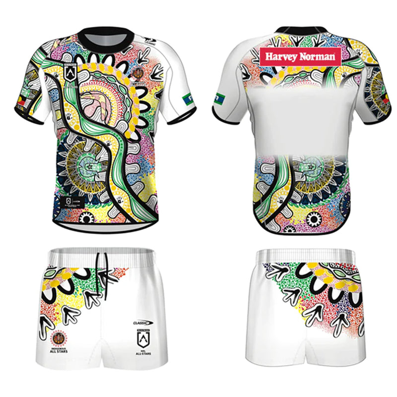NRL Indigenous All Stars 2024 Infant Kit Jersey with shorts NRL Rugby League by Classic - new