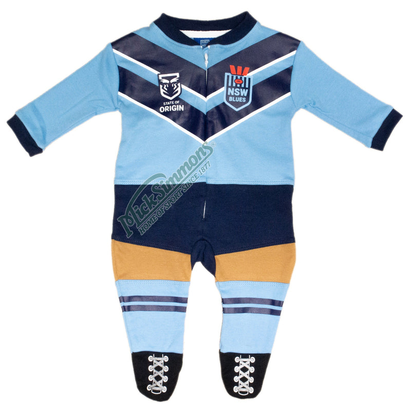 NSW Blues State Of Origin NRL Footysuit Romper Kids Baby Infants Suit - new