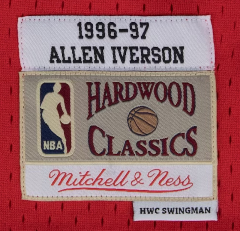 Philadelphia 76ers 1996-97 Allen Iverson Hardwood Classics Swingman Jersey by Mitchell & Ness - new