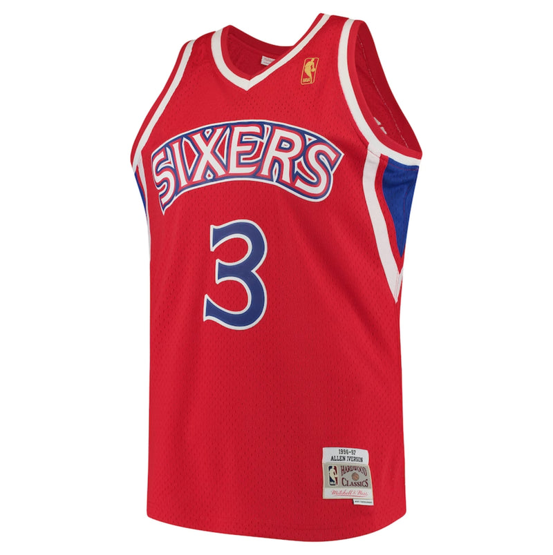 Philadelphia 76ers 1996-97 Allen Iverson Hardwood Classics Swingman Jersey by Mitchell & Ness - new