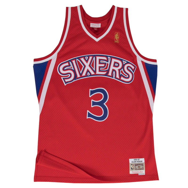 Philadelphia 76ers 1996-97 Allen Iverson Hardwood Classics Swingman Jersey by Mitchell & Ness - new