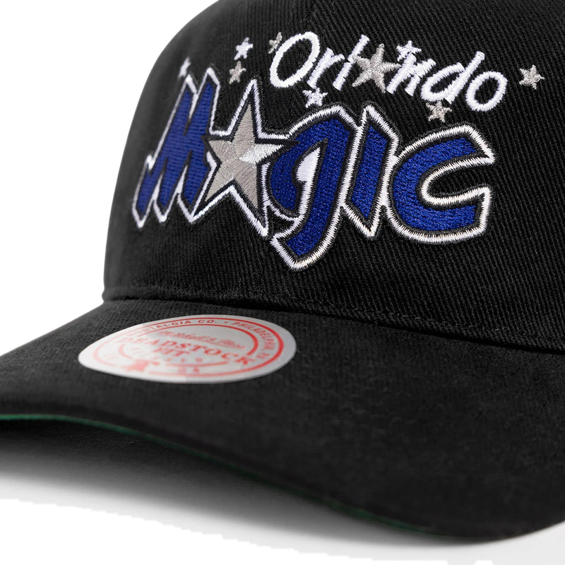 Orlando Magic Wordmark Deadstock Cap Snapback NBA Black by Mitchell & Ness - new