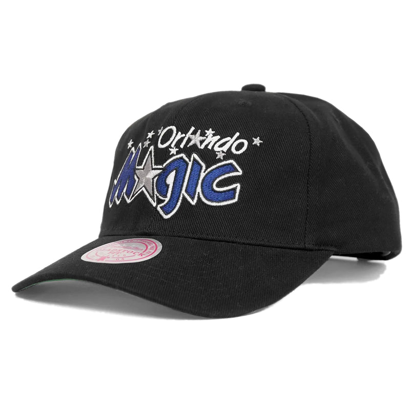 Orlando Magic Wordmark Deadstock Cap Snapback NBA Black by Mitchell & Ness - new