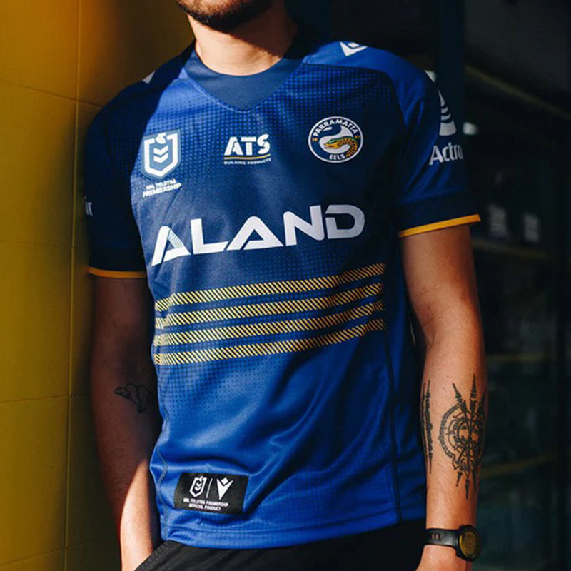 Parramatta Eels 2024 Men's Home Jersey NRL Rugby League by Macron - new