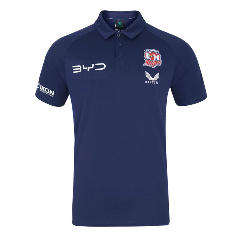 Sydney Roosters 2025 Men's Media Polo Shirt NRL Rugby League by Castore - new