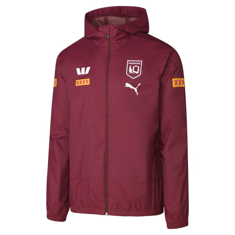 Queensland Maroons 2024 State of Origin Mens Rain Jacket NRL Rugby League by Puma - new