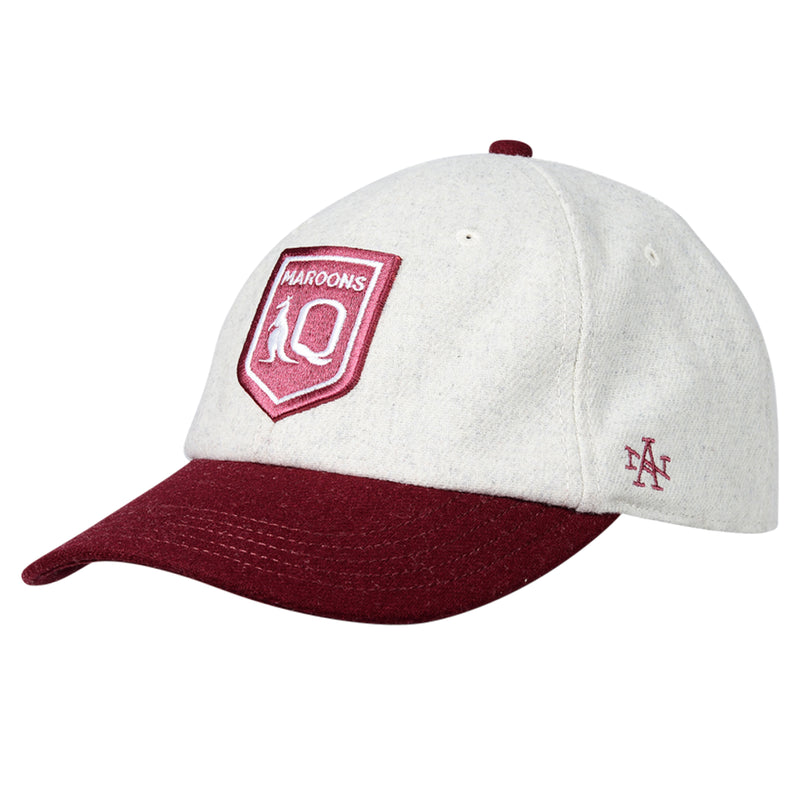 Queensland Maroons State of Origin Two Tone Archive Legend Cap NRL Rugby League by American Needle - new