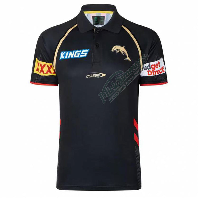 Redcliffe Dolphins 2023 Men's Media Polo Shirt NRL Rugby League by Classic - new