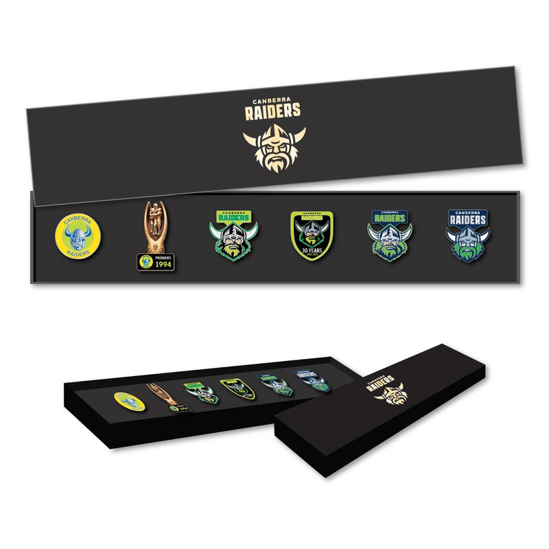 Canberra Raiders NRL Evolution Series Collection Set Team Metal Logo Pin Badge