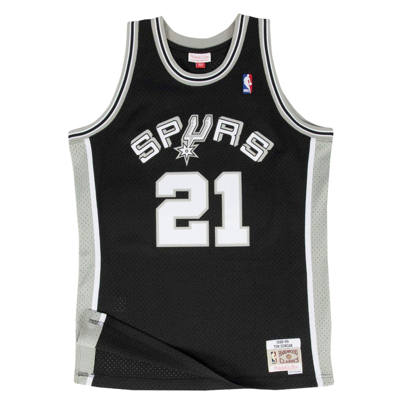 San Antonio Spurs 1998-99 Tim Duncan Hardwood Classics Swingman Jersey by Mitchell & Ness - new