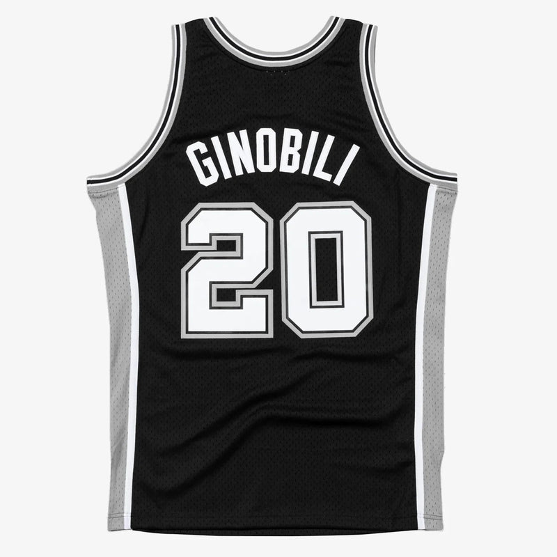 San Antonio Spurs 2002-03 Manu Ginobili Hardwood Classics Swingman Jersey by Mitchell & Ness - new