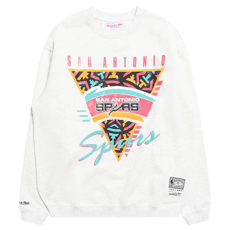 San Antonio Spurs LOGO Crew Long Sleeve Sweatshirt by Mitchell & Ness - new