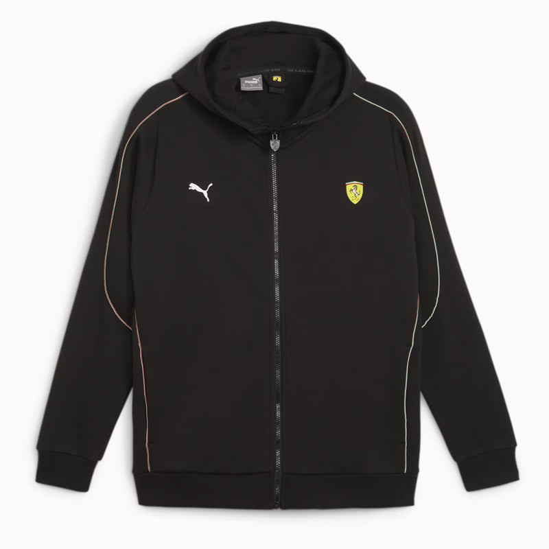Scuderia Ferrari Mens Motorsport Race Hooded Sweat Jacket Black by Puma - new