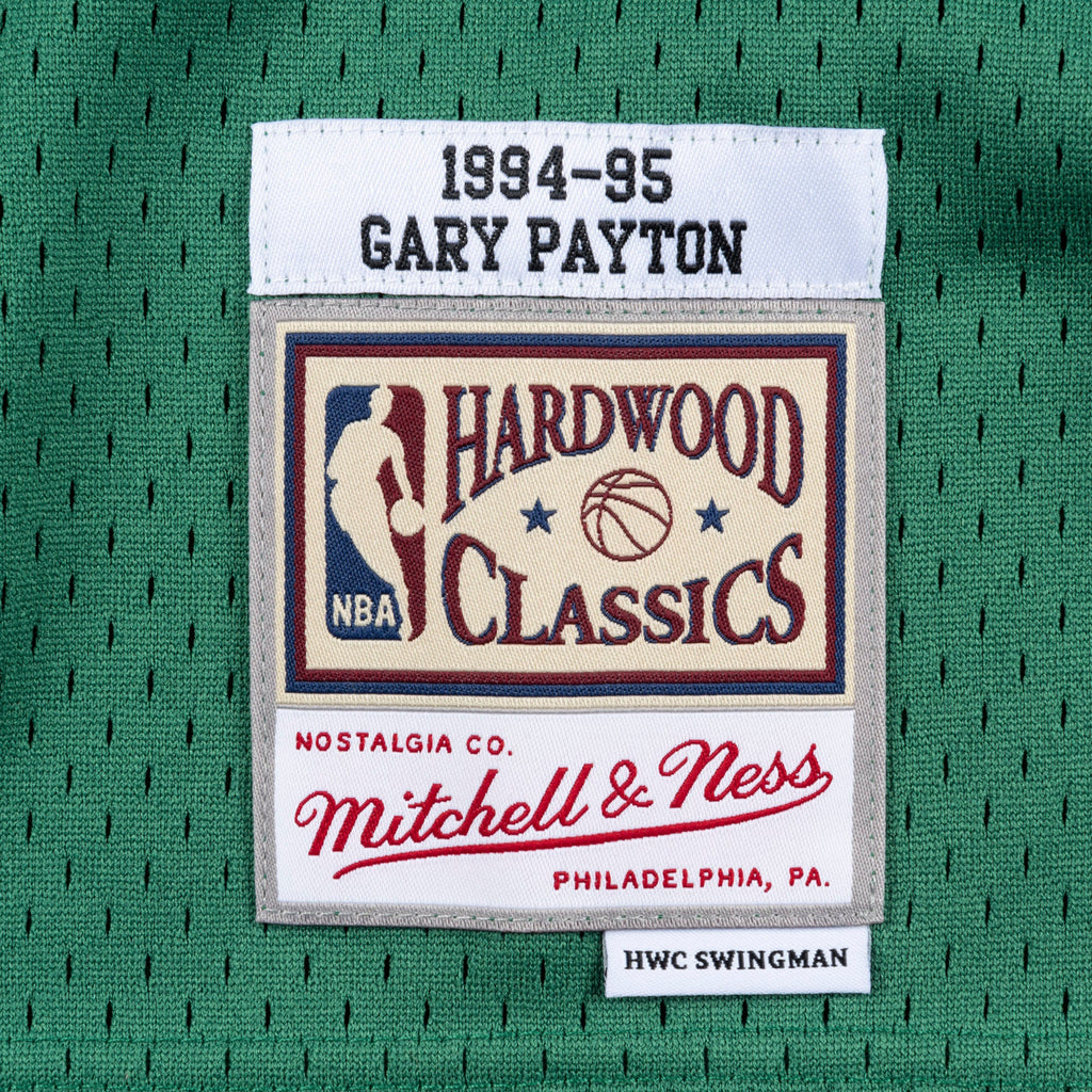 Men's Mitchell & Ness Gary Payton Green Seattle SuperSonics Big & Tall 1995-96 Hardwood Classics Swingman Jersey