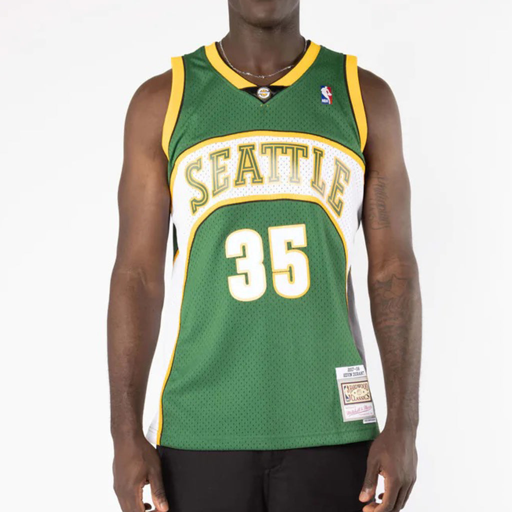 Mitchell Ness Kids Swingman Seattle SuperSonics 2007-08 Kevin Durant Youth Jersey GREEN-Size- BL146